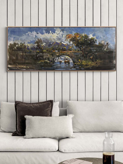 Unutulmuş Taş Köprü Yağlı Boya Tablosu