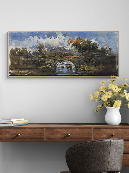 Unutulmuş Taş Köprü Yağlı Boya Tablosu