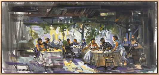 Kafede Geçen Zaman Yağlı Boya Tablosu