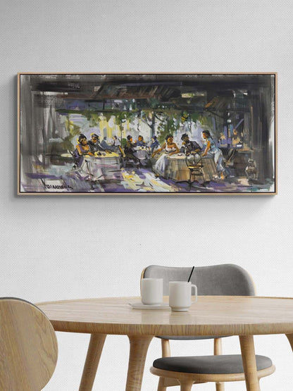 Kafede Geçen Zaman Yağlı Boya Tablosu