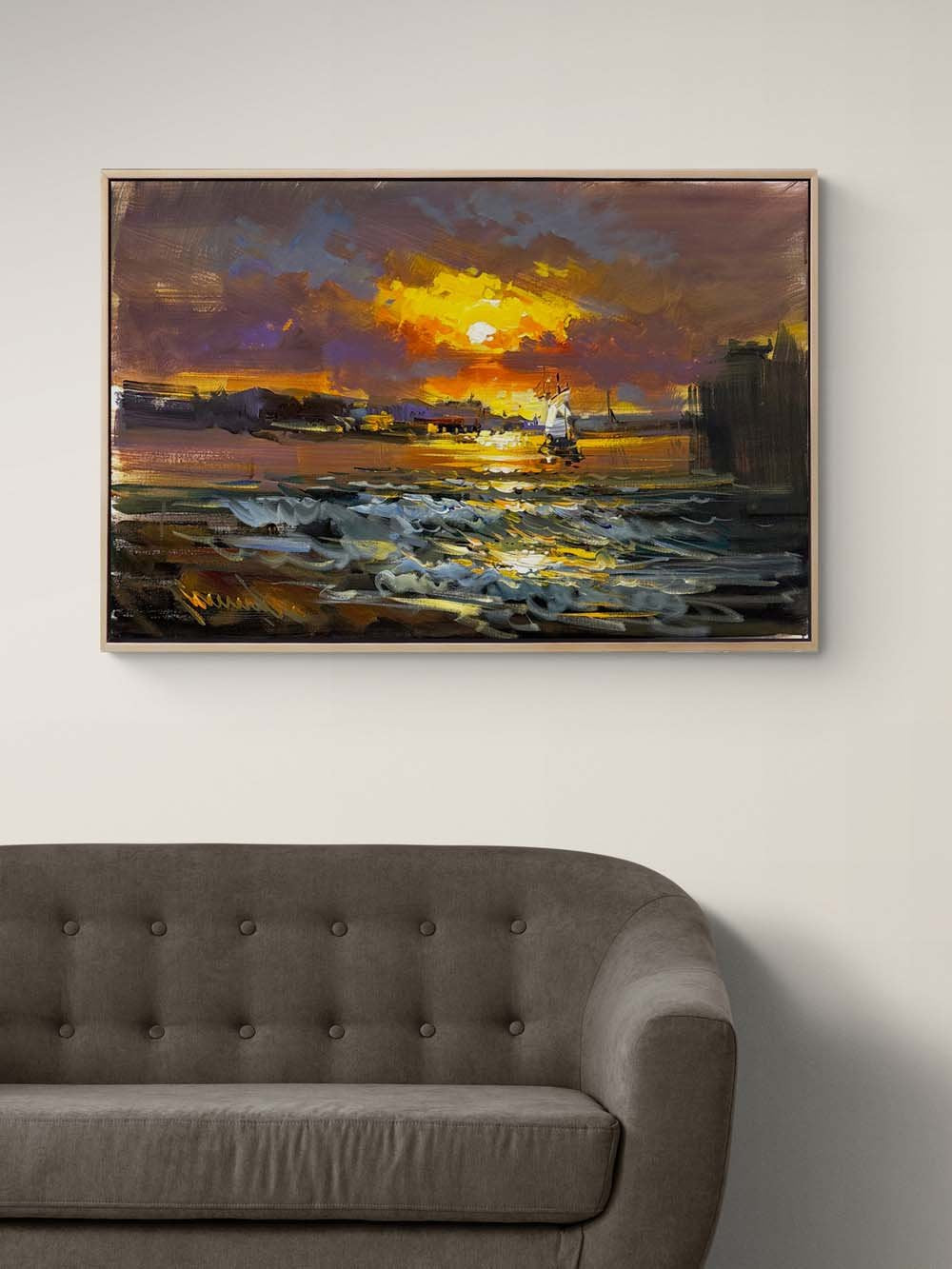 Kıyıdan Bir Hatıra Yağlı Boya Tablosu