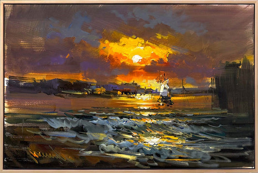 Kıyıdan Bir Hatıra Yağlı Boya Tablosu