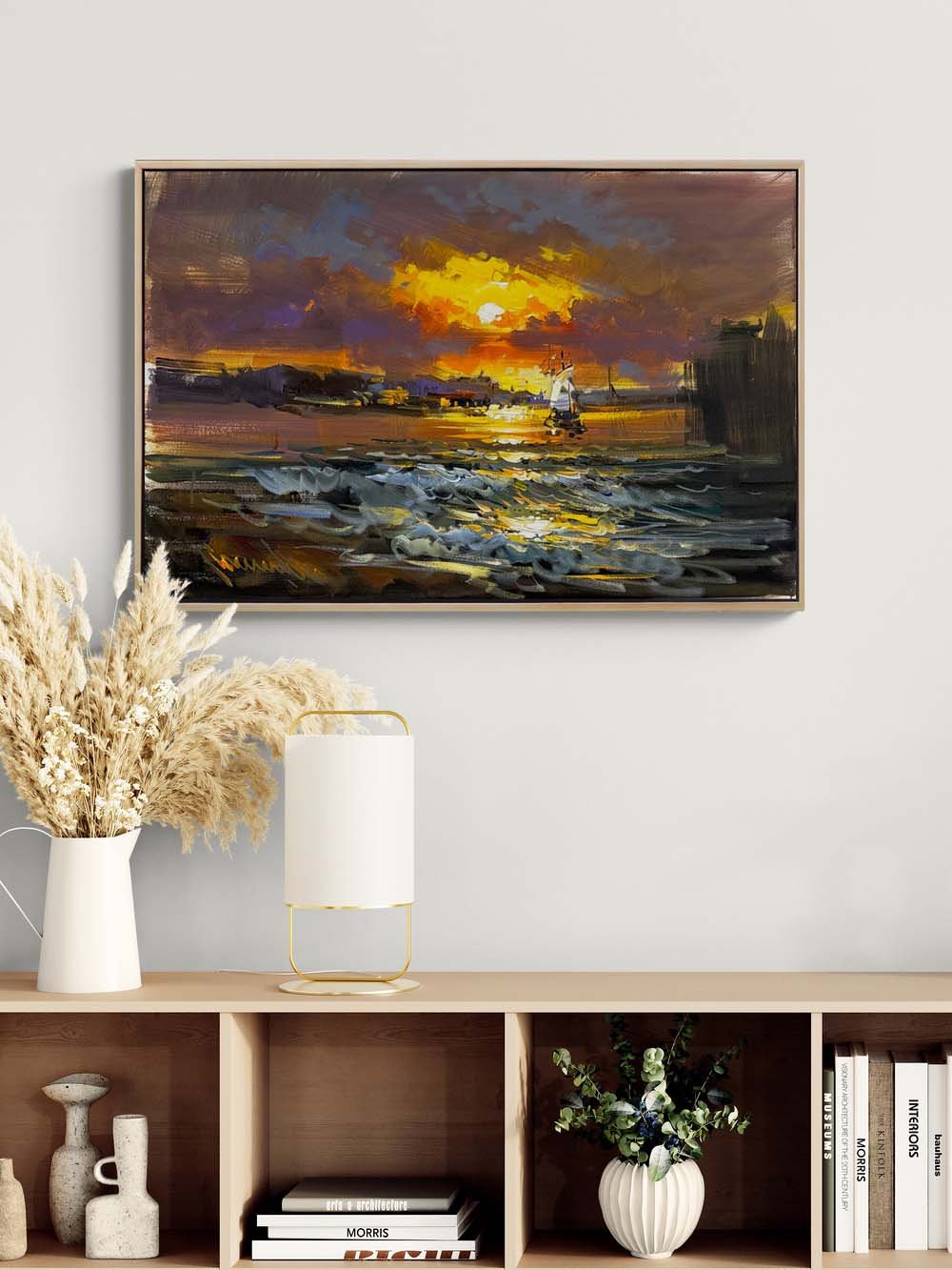 Kıyıdan Bir Hatıra Yağlı Boya Tablosu