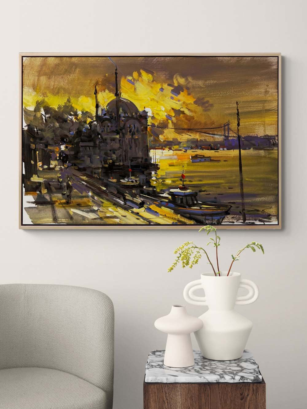 Ortaköy’de Bir An Yağlı Boya Tablosu