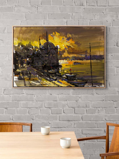 Ortaköy’de Bir An Yağlı Boya Tablosu