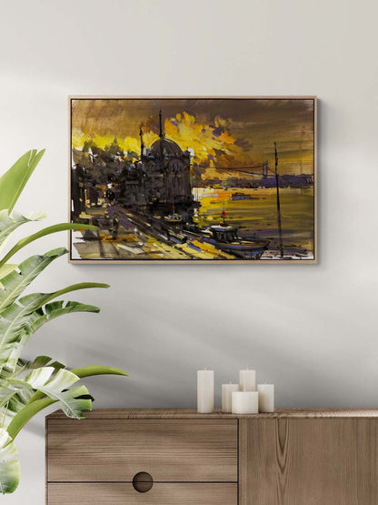 Ortaköy’de Bir An Yağlı Boya Tablosu