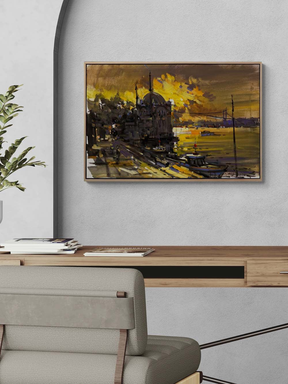 Ortaköy’de Bir An Yağlı Boya Tablosu