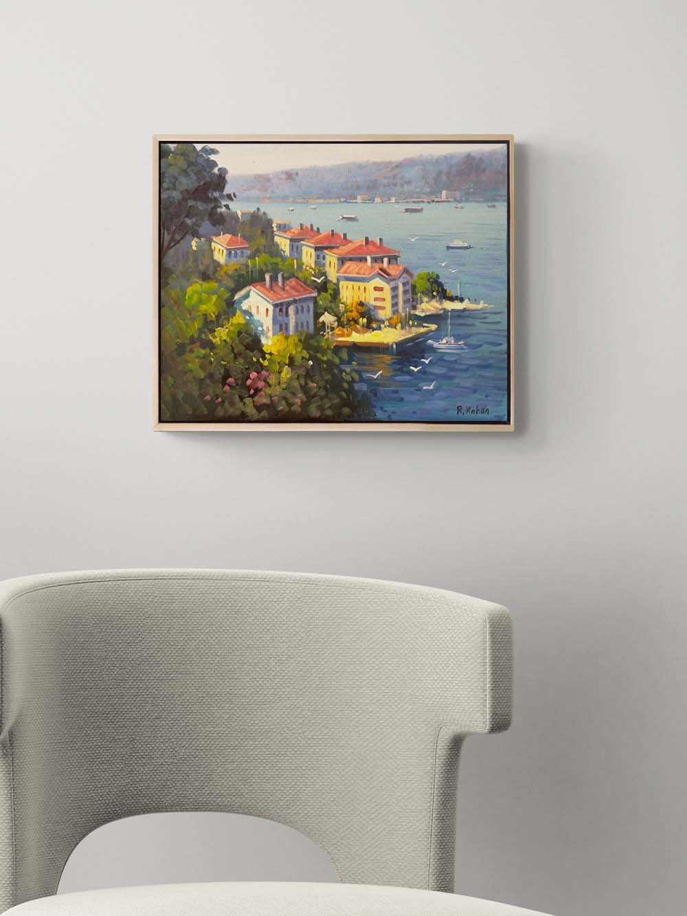 Yalıların Gölgesinde Yağlı Boya Tablosu