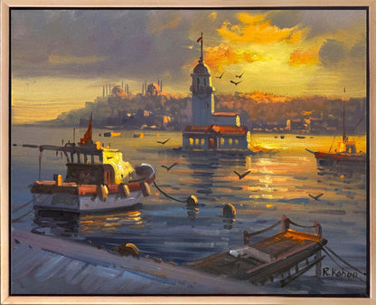 Salacakta İskele Yağlı Boya Tablosu