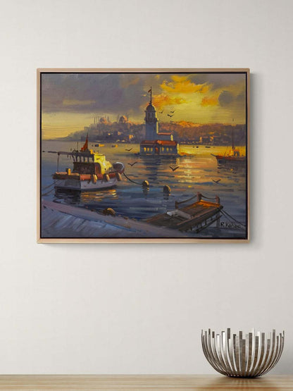 Salacakta İskele Yağlı Boya Tablosu