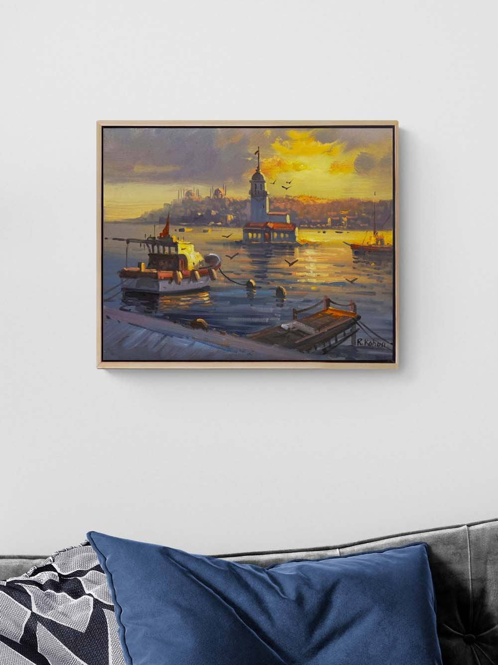 Salacakta İskele Yağlı Boya Tablosu