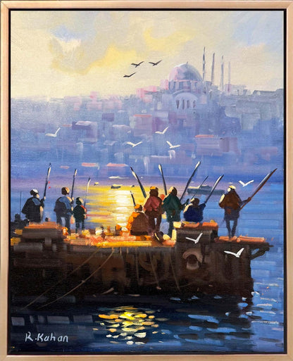 Balıkçılar Boğazda Yağlı Boya Tablosu