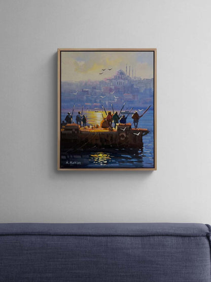 Balıkçılar Boğazda Yağlı Boya Tablosu