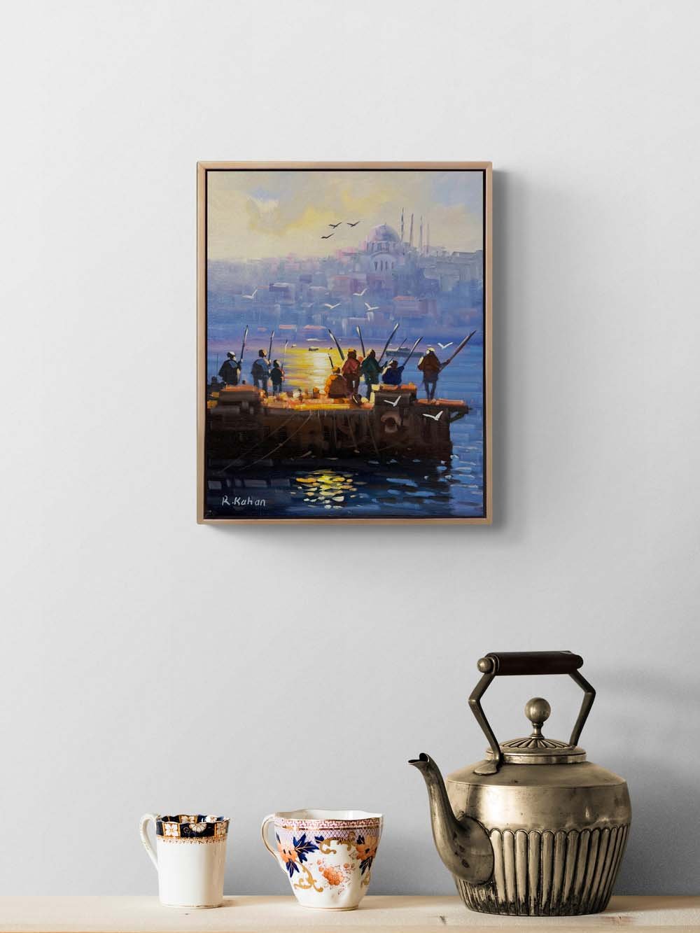 Balıkçılar Boğazda Yağlı Boya Tablosu