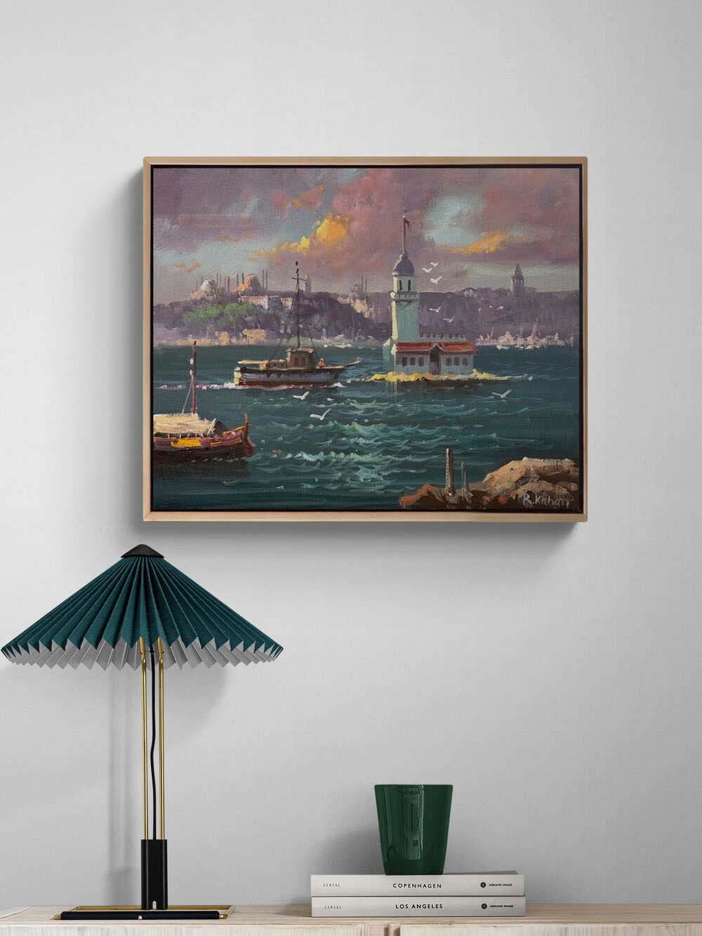 Kız Kulesi’nden Bir Düş Yağlı Boya Tablosu