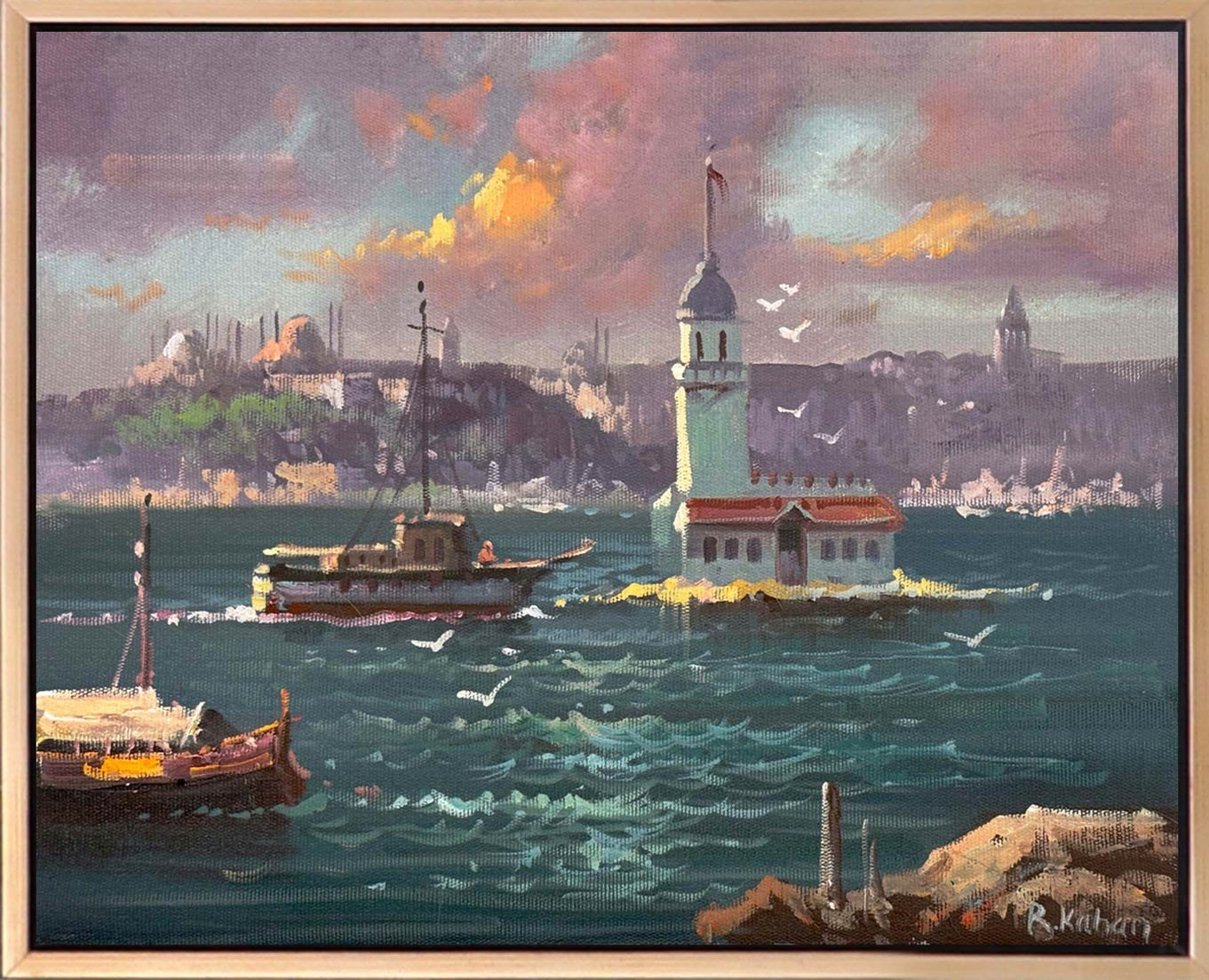 Kız Kulesi’nden Bir Düş Yağlı Boya Tablosu