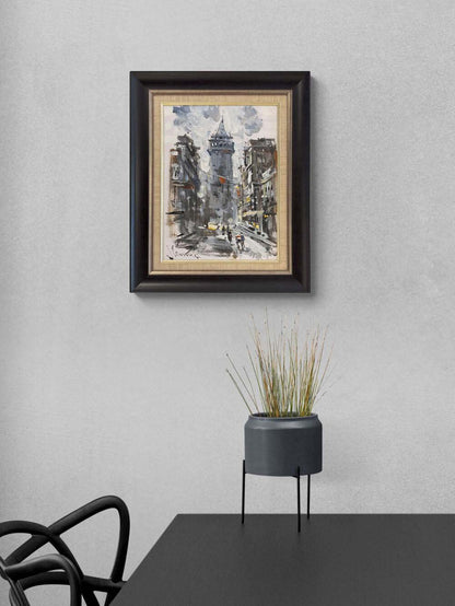 Eskilerde Galata Kulesi Yağlı Boya Tablosu