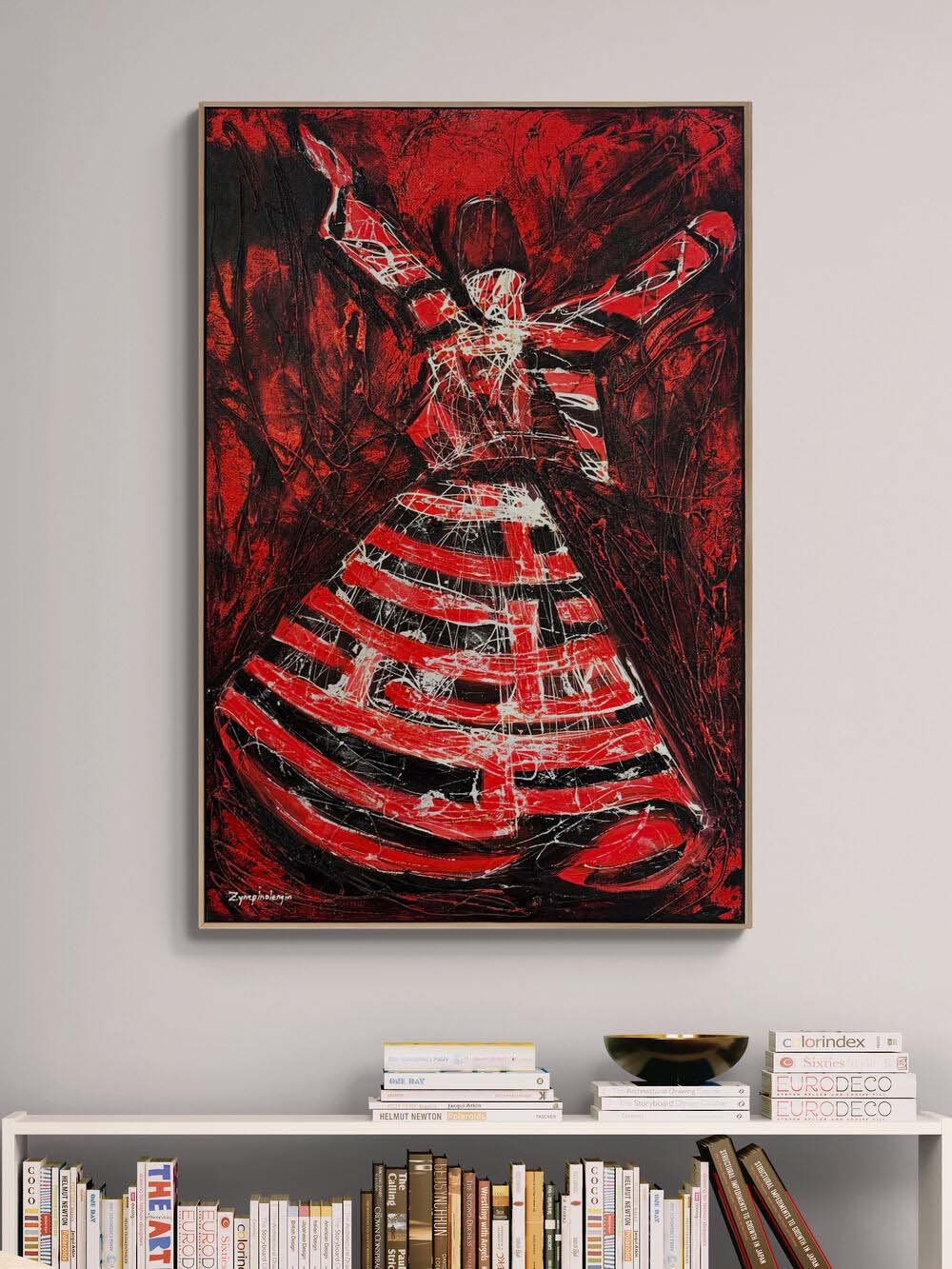 Sessiz Zikirde Semazen Yağlı Boya Tablosu