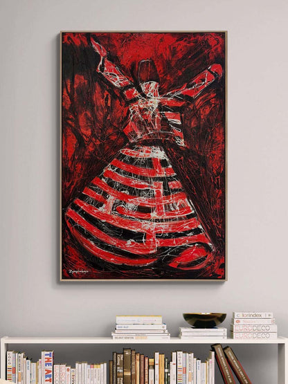 Sessiz Zikirde Semazen Yağlı Boya Tablosu