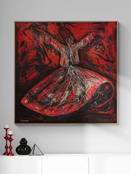 Sema’da Vuslat Yağlı Boya Tablosu