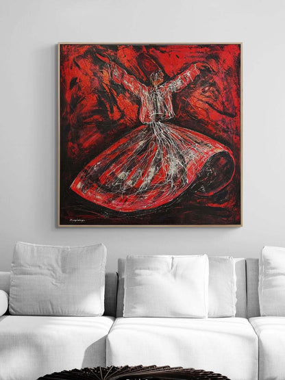 Sema’da Vuslat Yağlı Boya Tablosu