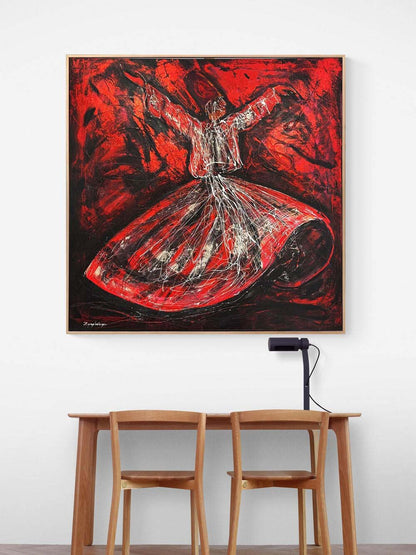 Sema’da Vuslat Yağlı Boya Tablosu