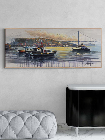 Boğazda Rüzgârın Fısıltısı Yağlı Boya Tablosu