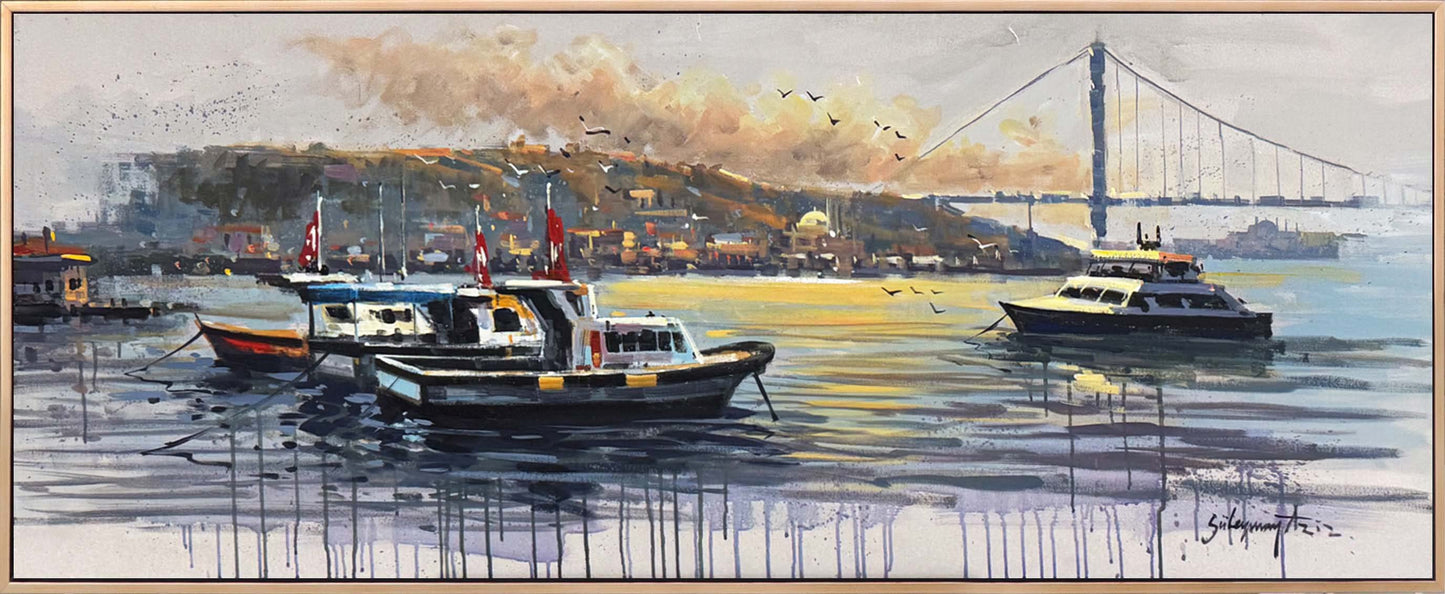 Boğazda Rüzgârın Fısıltısı Yağlı Boya Tablosu