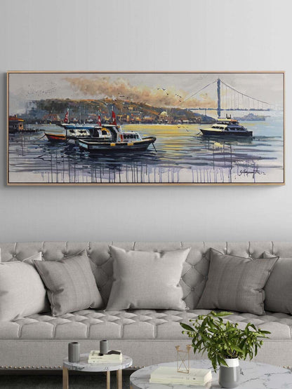 Boğazda Rüzgârın Fısıltısı Yağlı Boya Tablosu