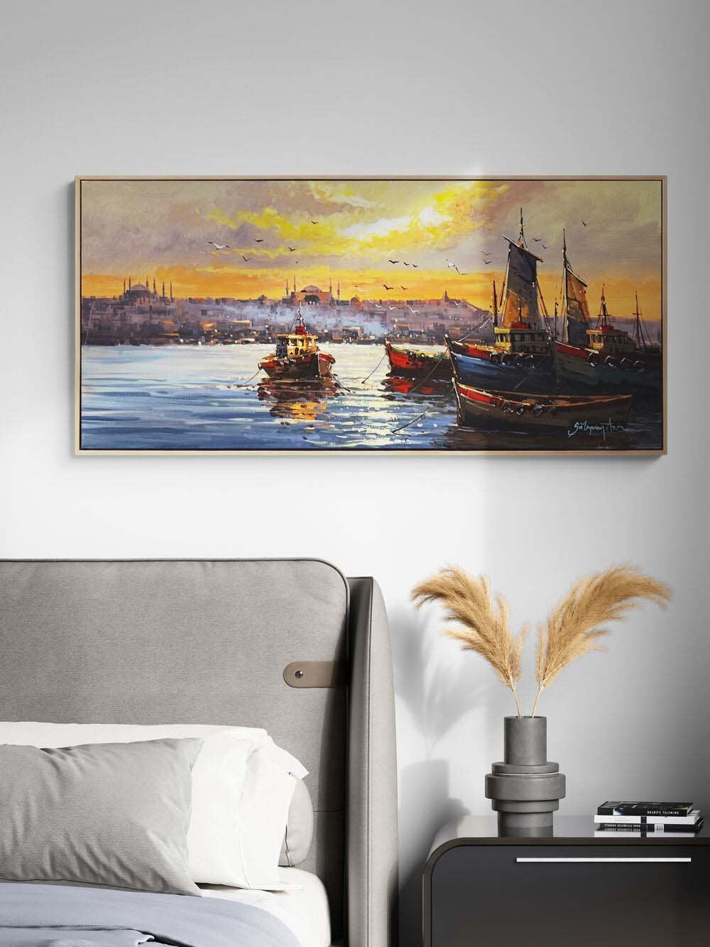 Sessiz İstanbul Boğazı Yağlı Boya Tablosu