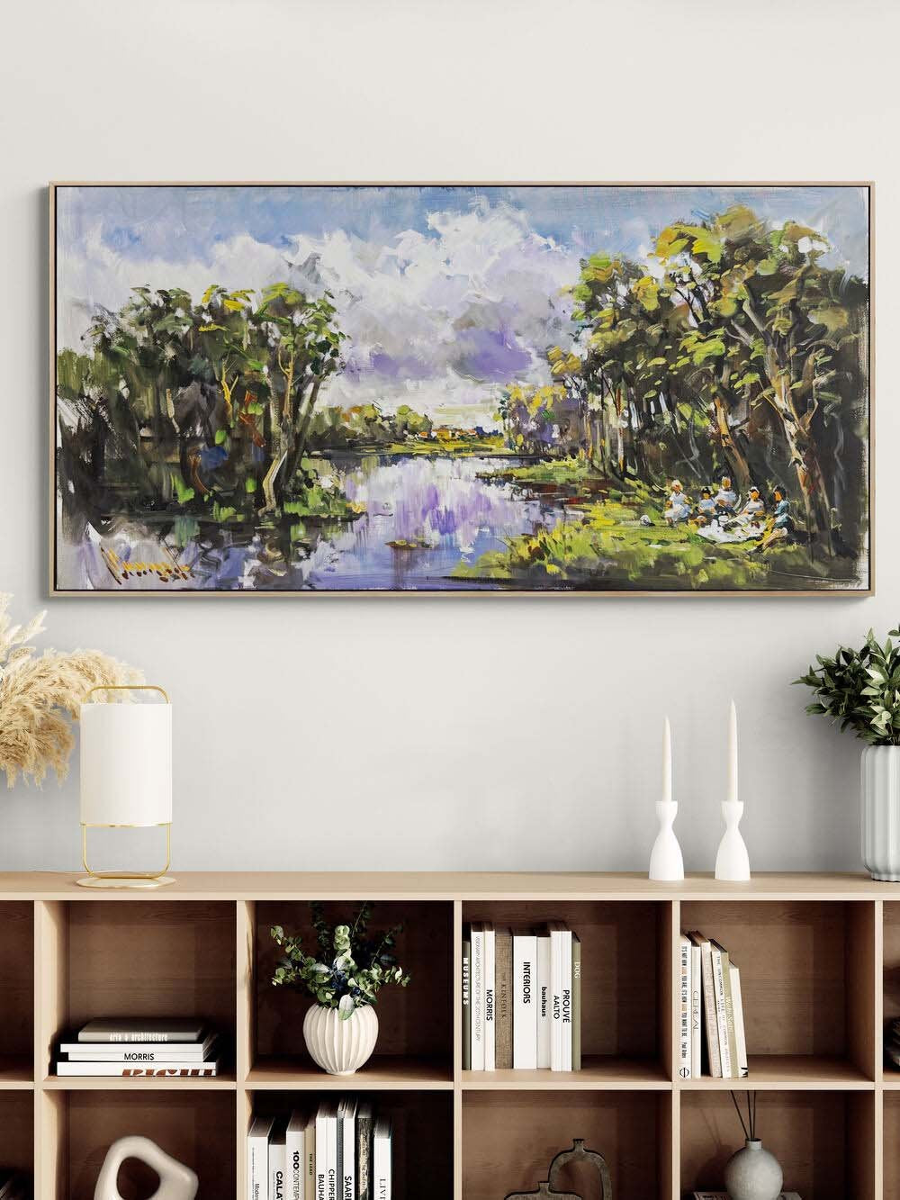 Yeşilin Kucağında Piknik Yağlı Boya Tablosu