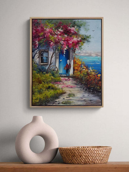 Baharda Bekleyiş Yağlı Boya Tablosu