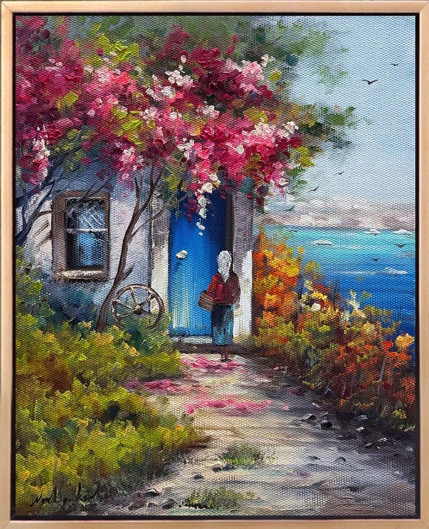 Baharda Bekleyiş Yağlı Boya Tablosu