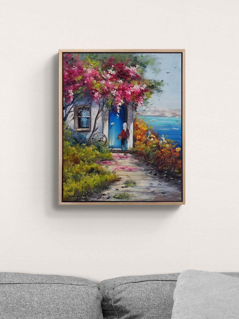 Baharda Bekleyiş Yağlı Boya Tablosu