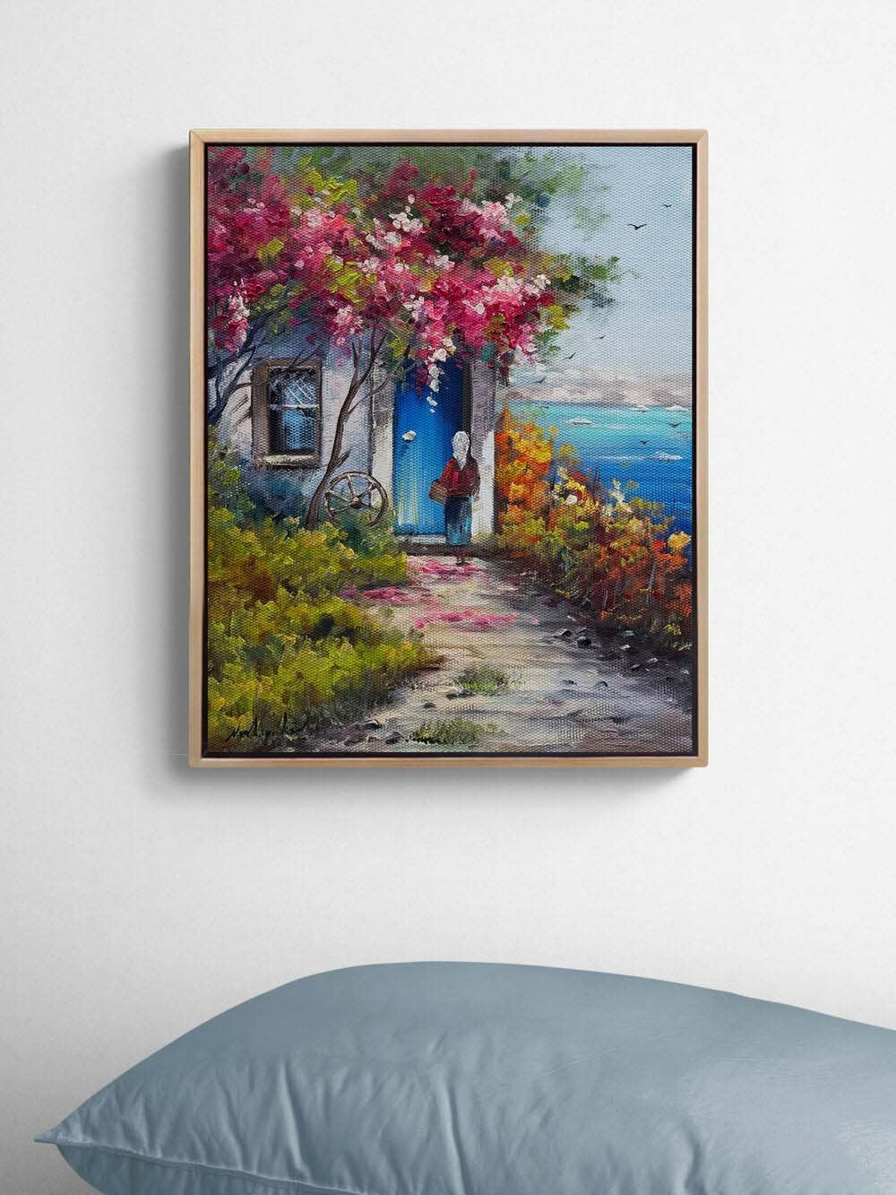 Baharda Bekleyiş Yağlı Boya Tablosu