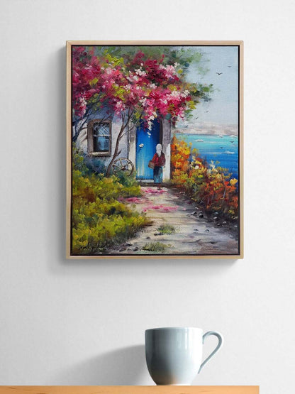 Baharda Bekleyiş Yağlı Boya Tablosu