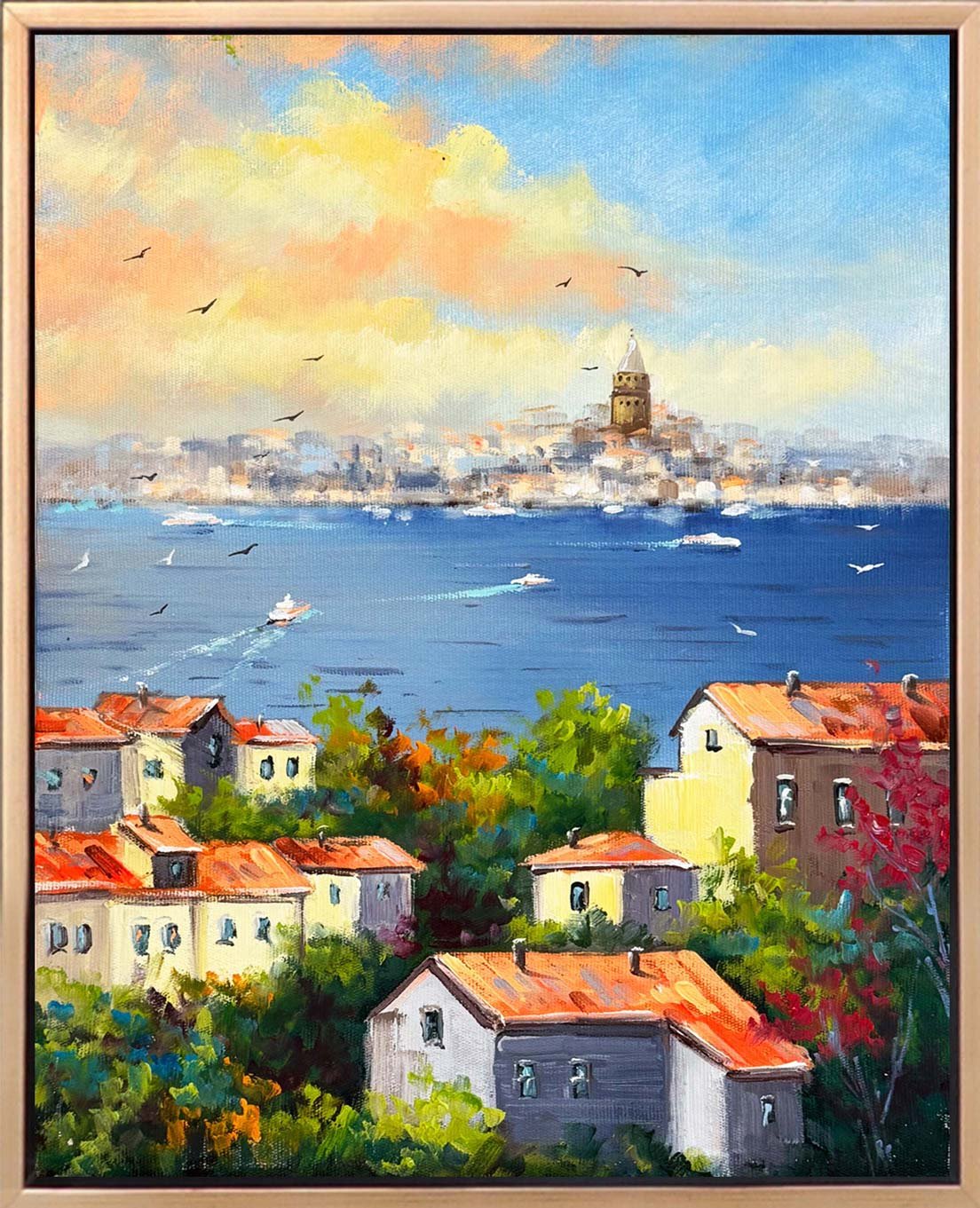 Boğazın Serin Esintisi Yağlı Boya Tablosu