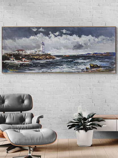 Fenerin Kıyısında Yağlı Boya Tablosu