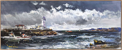 Fenerin Kıyısında Yağlı Boya Tablosu