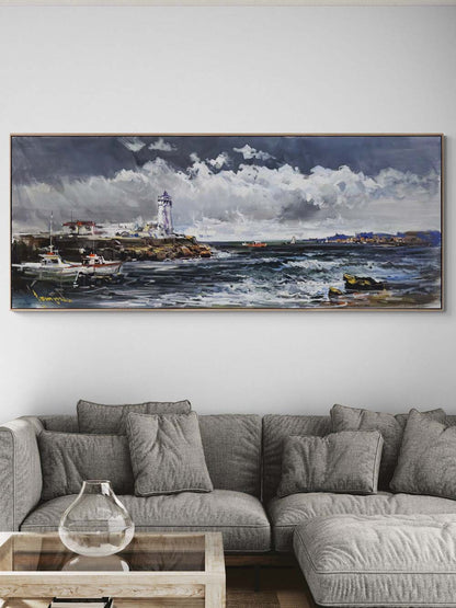 Fenerin Kıyısında Yağlı Boya Tablosu