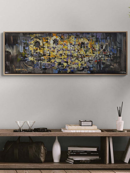 Geometrik Fısıltılar Yağlı Boya Tablosu