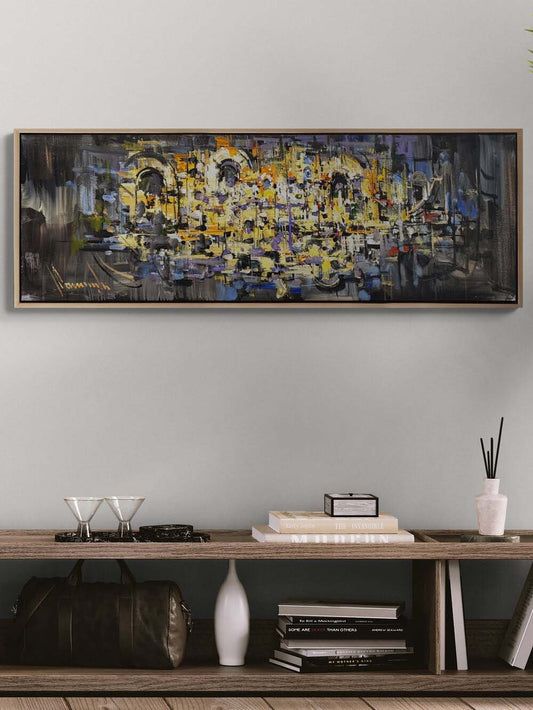 Geometrik Fısıltılar Yağlı Boya Tablosu