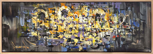 Geometrik Fısıltılar Yağlı Boya Tablosu