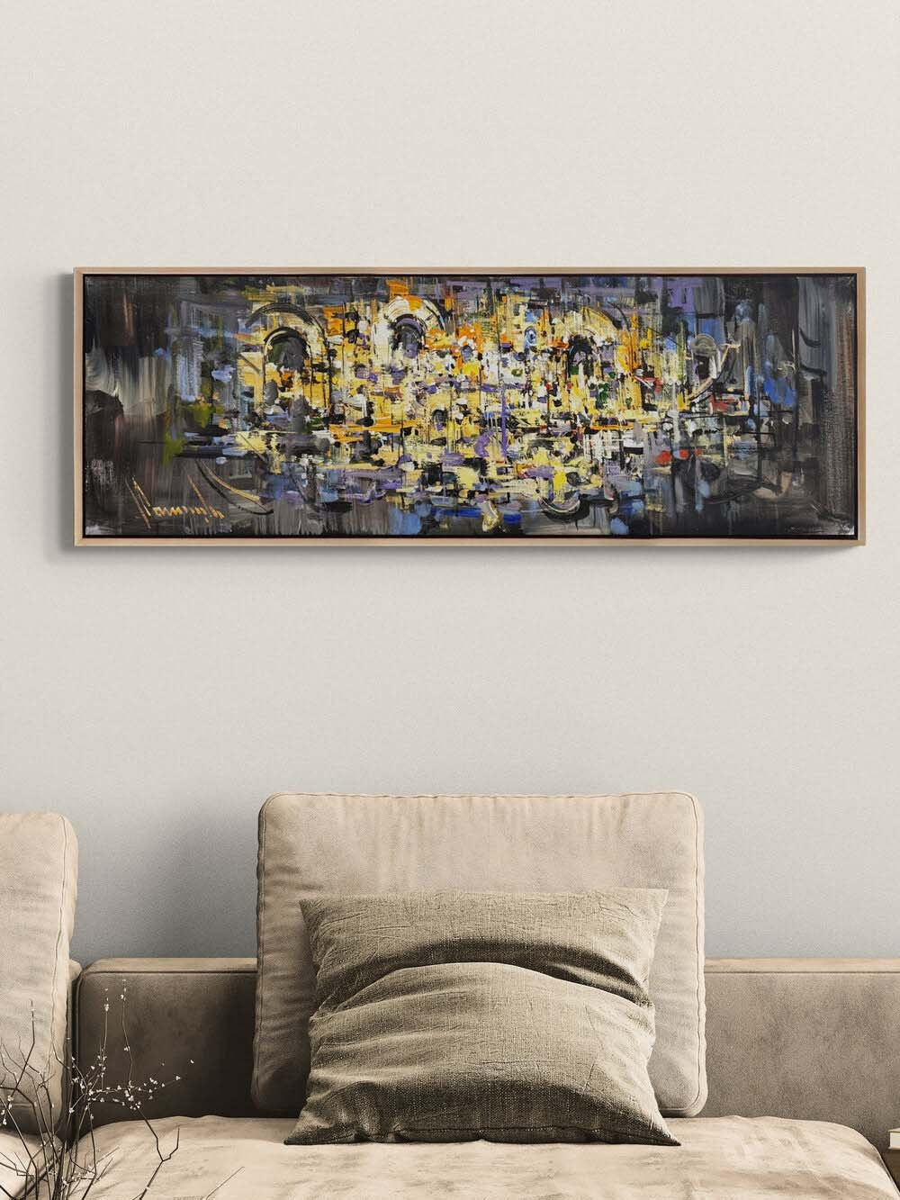 Geometrik Fısıltılar Yağlı Boya Tablosu