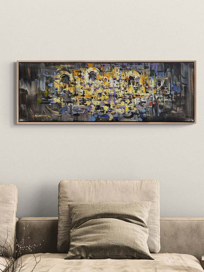 Geometrik Fısıltılar Yağlı Boya Tablosu