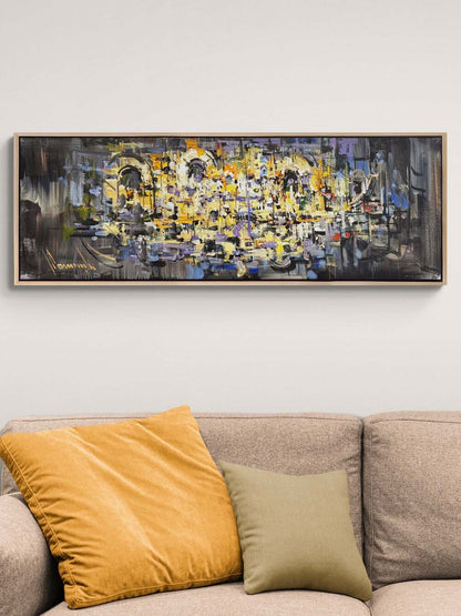 Geometrik Fısıltılar Yağlı Boya Tablosu