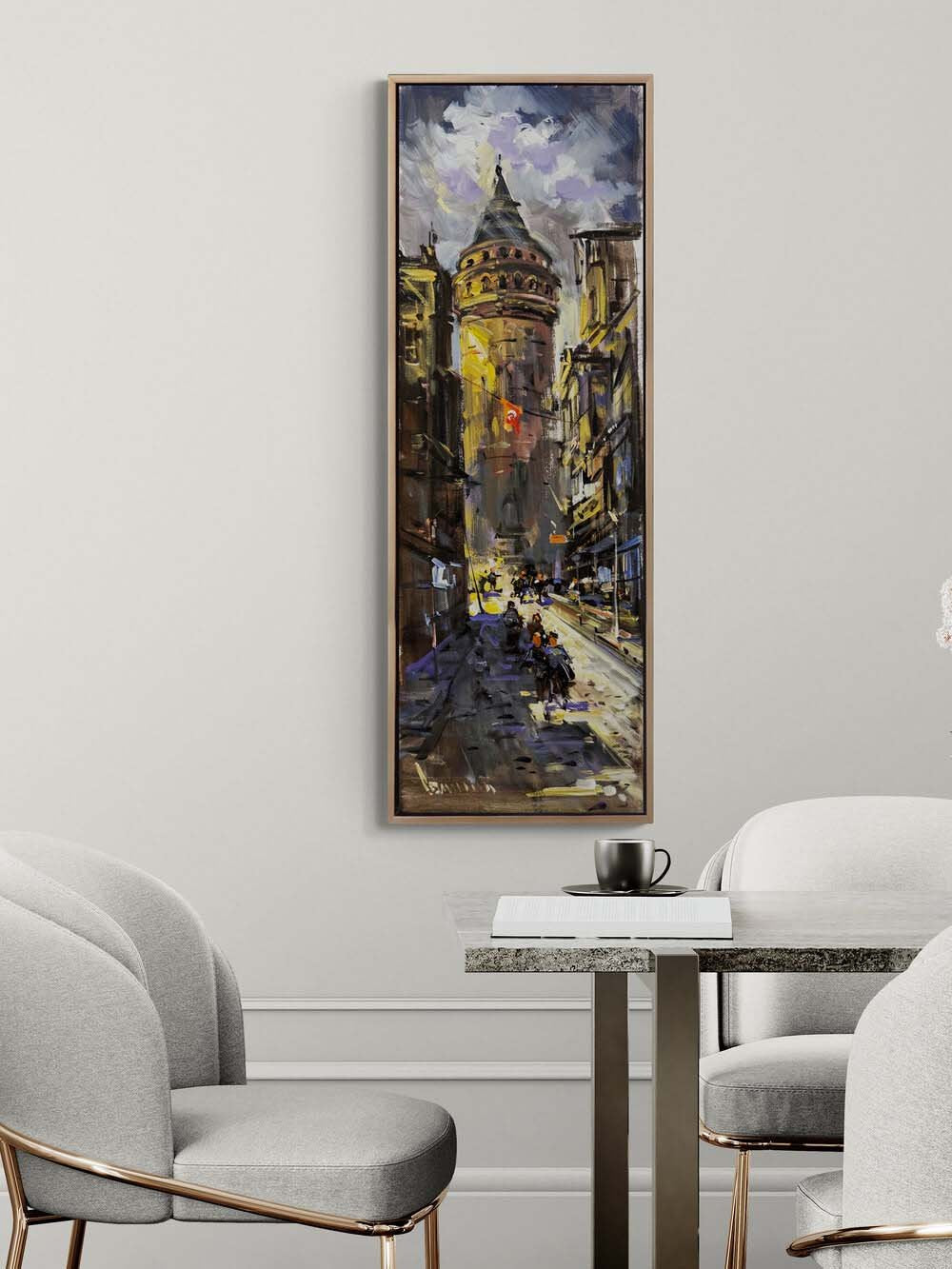 Galata Bir Sokak Yağlı Boya Tablosu