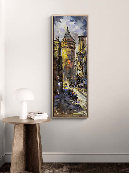 Galata Bir Sokak Yağlı Boya Tablosu