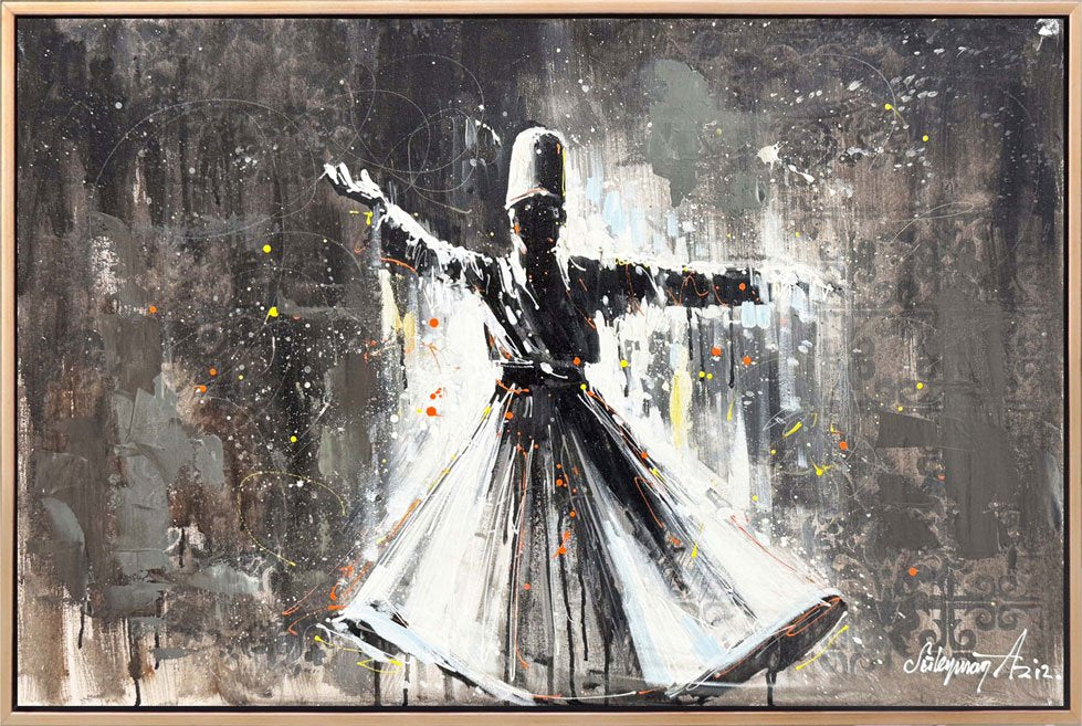 Semazenin Işığında Yağlı Boya Tablosu