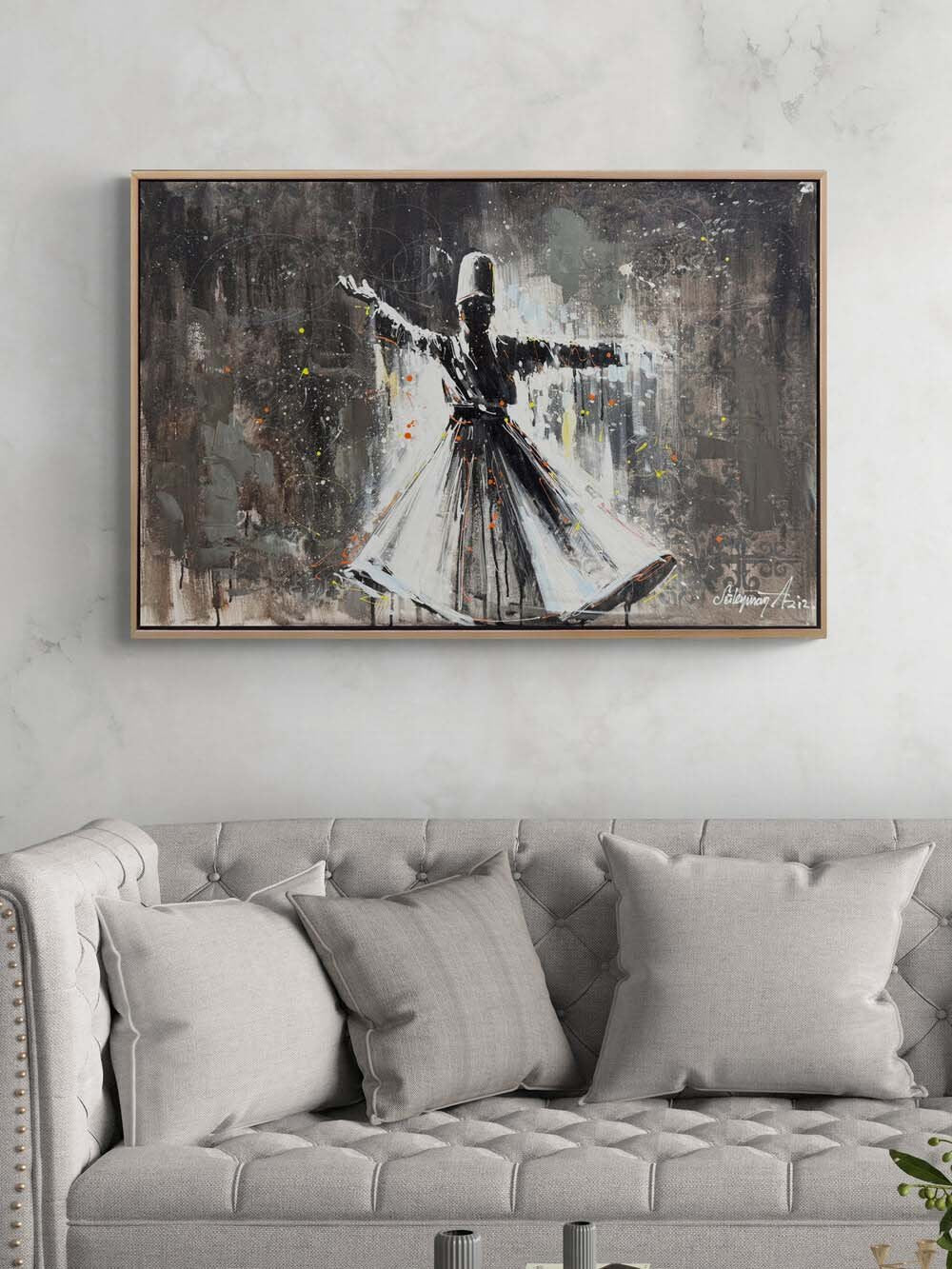 Semazenin Işığında Yağlı Boya Tablosu